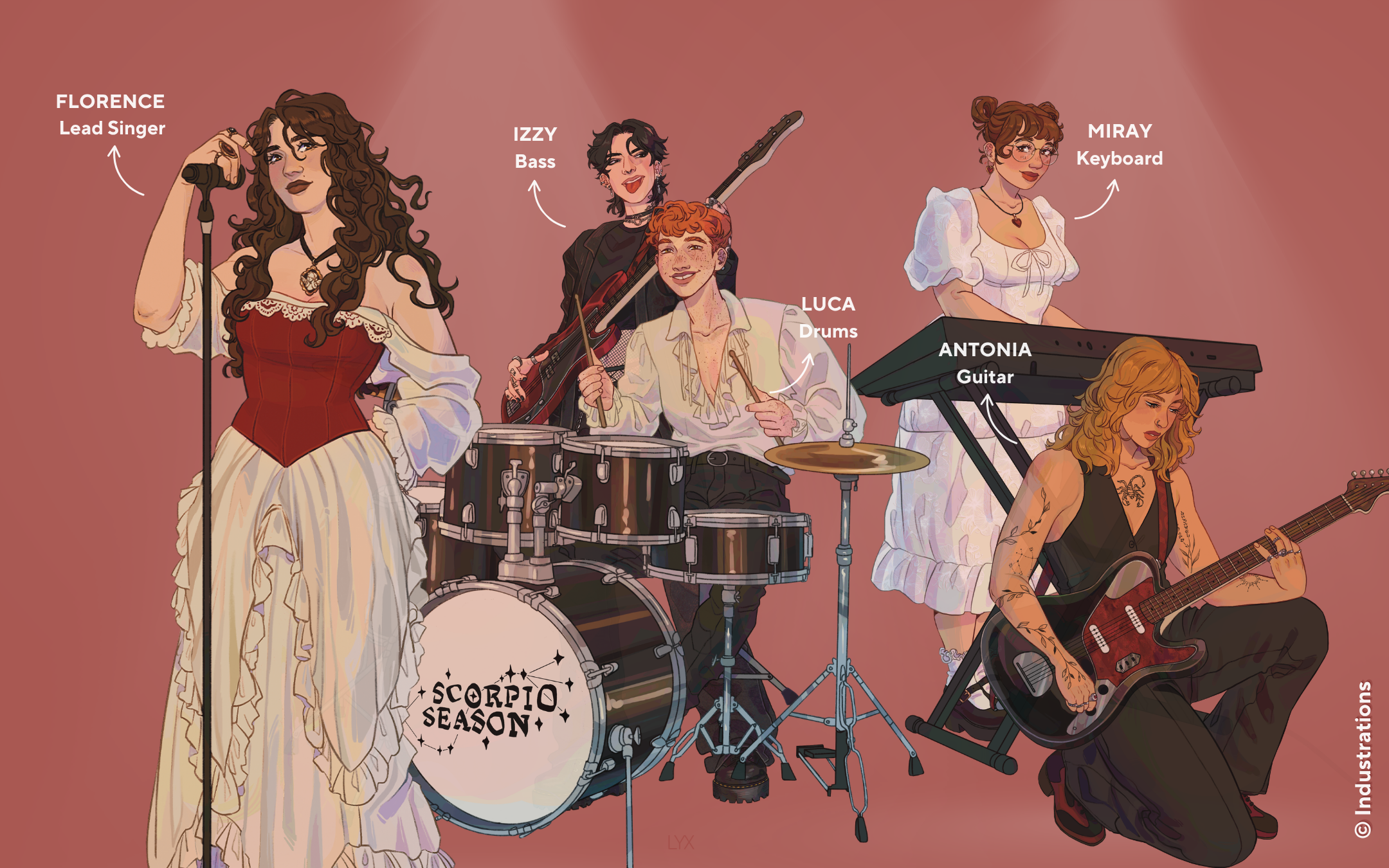 Scorpio Season band illustration